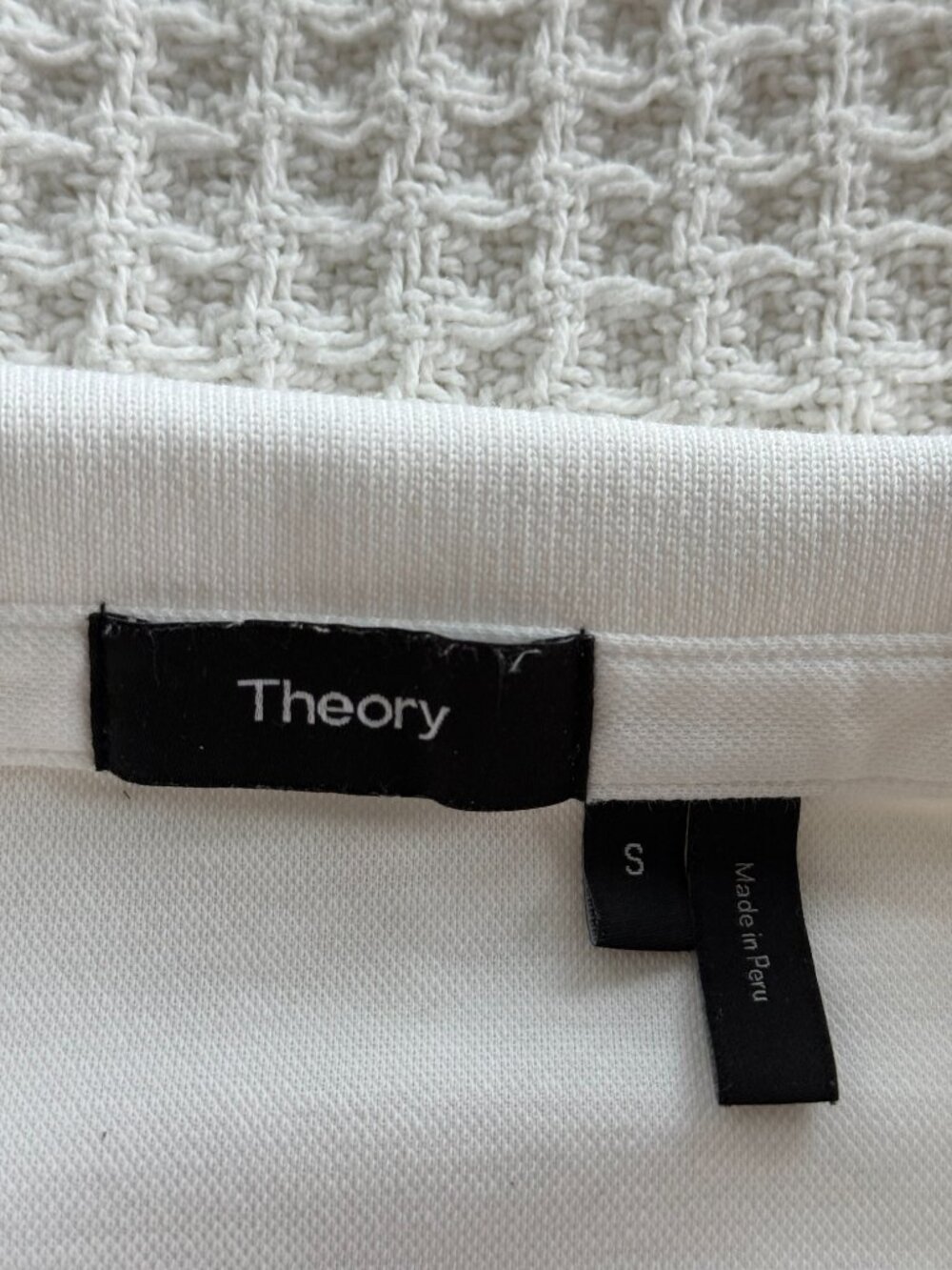 Theory - Men's Polo Shirt Size Small in White - Picture 6 of 8